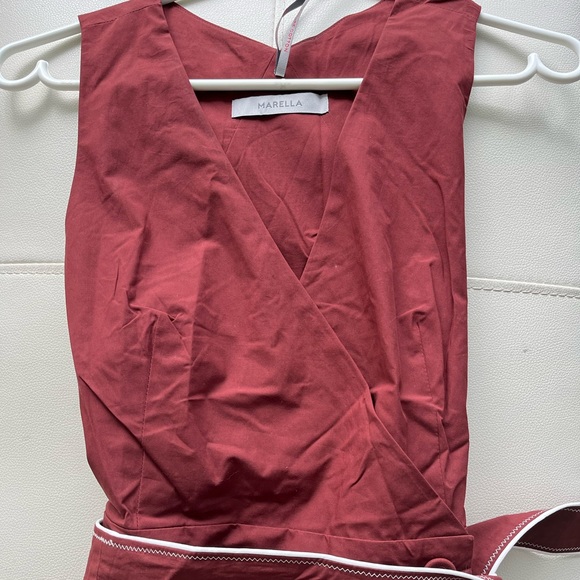 Marella Stretch Jumpsuit in Chocolate colour - Picture 7 of 7